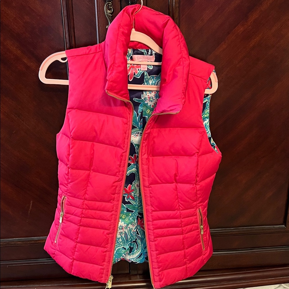 Lilly Pulitzer pink Floral Vest